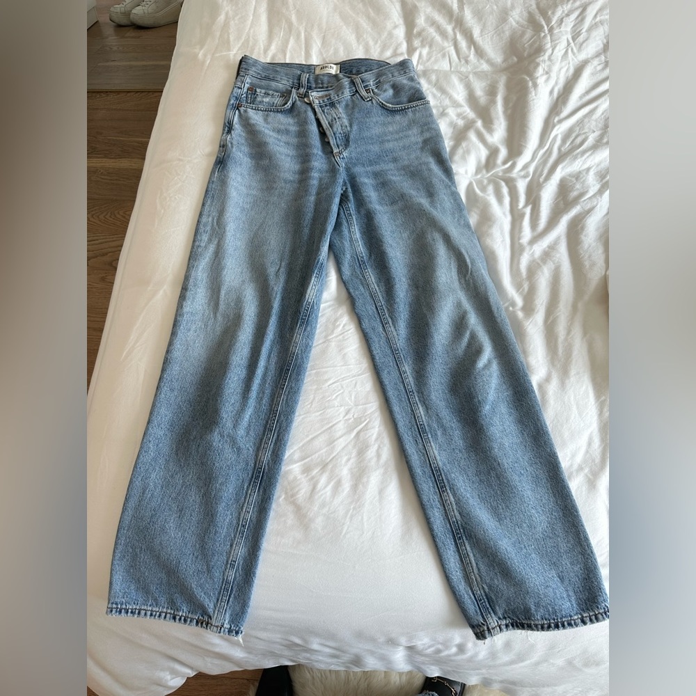 AGOLDE criss cross jeans